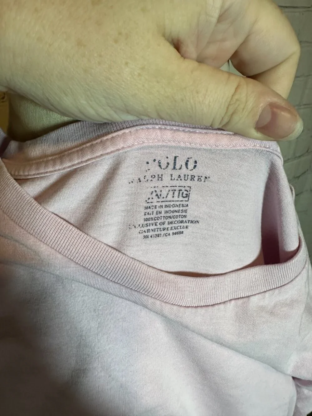 Polo Ralph Lauren Light Pink Classic Crew Tee Shirt Size XXL‎ 100% Cotton